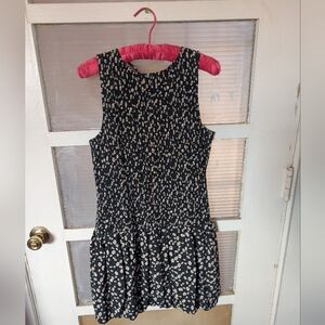 Maeve Black and White Floral Dress